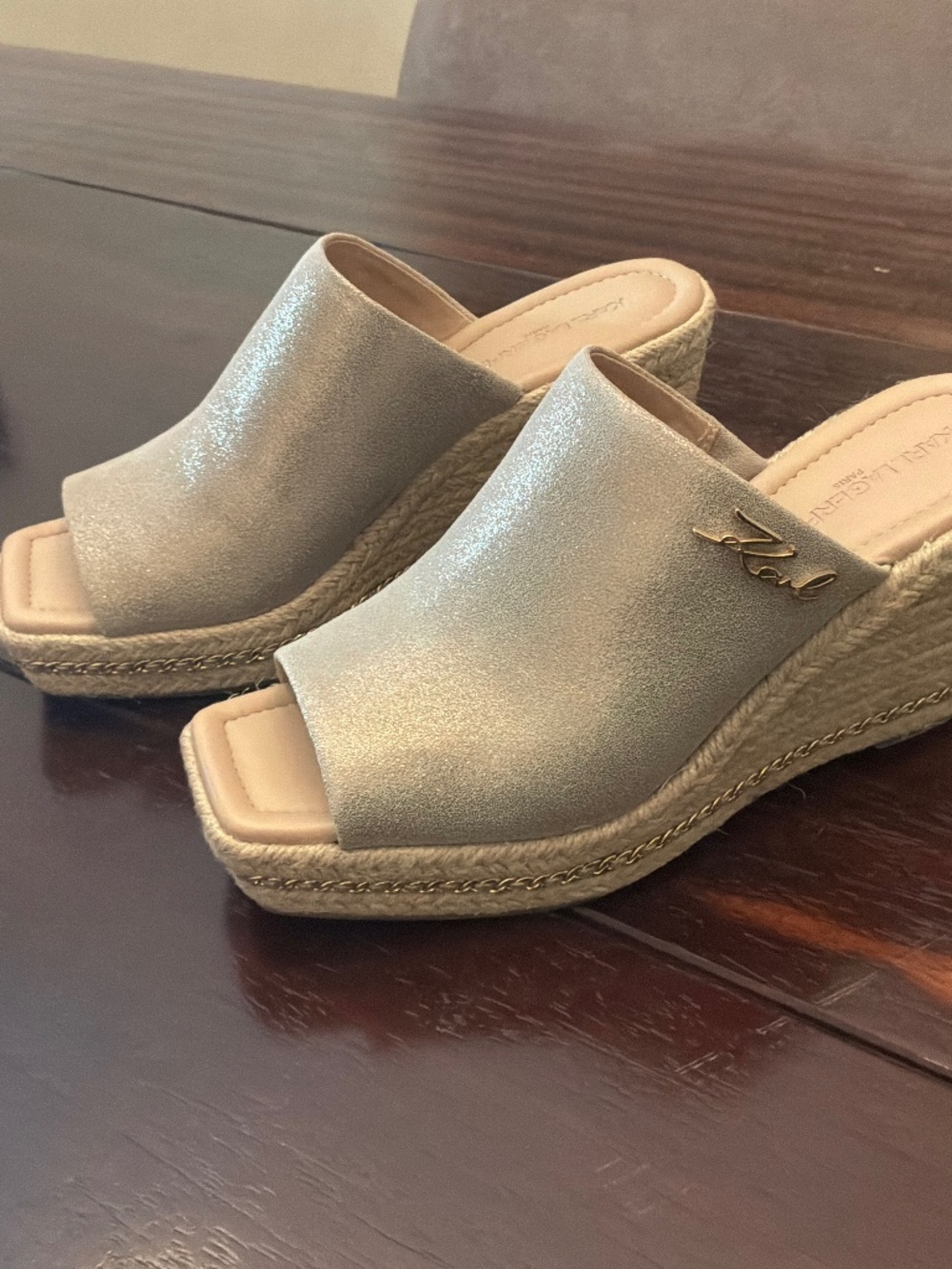 Karl lagerfield Carissa slip on heels new